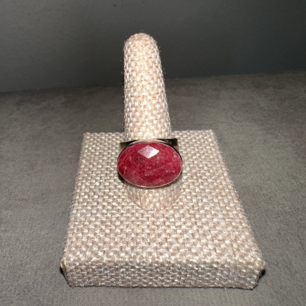 Rhodochrosite & Sterling Silver Ring by Jay King - Picture 1 of 8